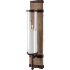 Best reviews of 🎁 Mercana Lars Wood W/ Metal Accent Wall Candle Holder - 5"W X 5.5"D X 23.6"H 🤩