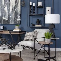 Promo 🎉 Mercana Leonidas Cream Upholstered Padded Seat And Black Metal Frame Accent Chair - 28.5W X 29.5D X 34.0H 👏 -Mercana Shop Mercana Leonidas Chair 11