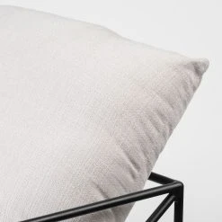 Promo 🎉 Mercana Leonidas Cream Upholstered Padded Seat And Black Metal Frame Accent Chair - 28.5W X 29.5D X 34.0H 👏 -Mercana Shop Mercana Leonidas Chair 5