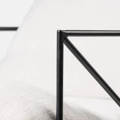 Promo 🎉 Mercana Leonidas Cream Upholstered Padded Seat And Black Metal Frame Accent Chair - 28.5W X 29.5D X 34.0H 👏 -Mercana Shop Mercana Leonidas Chair 6