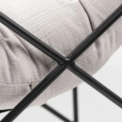 Promo 🎉 Mercana Leonidas Cream Upholstered Padded Seat And Black Metal Frame Accent Chair - 28.5W X 29.5D X 34.0H 👏 -Mercana Shop Mercana Leonidas Chair 7