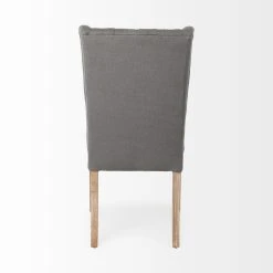 Best Pirce 😀 Mercana Mackenzie II Gray Plush Linen Covering Ash Solid Wood Base Dining Chair - 20.3L X 22.0W X 40.5H 😀 -Mercana Shop Mercana MacKenzie II Dining Chair 3