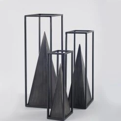 Wholesale 🛒 Mercana Memphis II Black Metal Pyramid In Square Frame Decorative Object, Small - 3.9"W X 4"D X 13"H 👏 -Mercana Shop Mercana Memphis II Medium Decorative Object c0315a1e 49de 496c bd1b 10683bdb2ffc