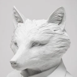Cheap 😉 Mercana Murray 6L X 5W White Resin Business Fox 😍 -Mercana Shop Mercana Murray resin bust finished in a white suit 8