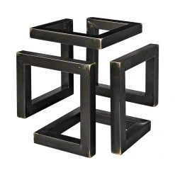 Cheapest 🥰 Mercana Octothorp Black Metal Cube-Like Sculpture - 8"W X 8"D X 8"H 🎉