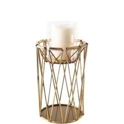 Coupon 😀 Mercana Othello II Short Antiqued Brass Metal Table Candle Holder 😍