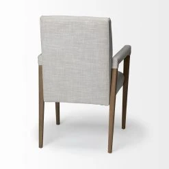 Outlet 😉 Mercana Palisades Cream Fabric Wrap Brown Wood Frame Dining Chair - 23.8L X 28.0W X 36.0H 😉 -Mercana Shop Mercana Palisades I Dining Chair 4