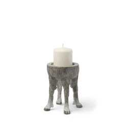 Best Pirce 👏 Mercana Pan Small Gray Ceramic Hoofed Table Candle Holder 😍