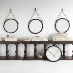 Wholesale 🌟 Mercana Pendula 27L X 27H Round Metal Frame Mirror 👏 -Mercana Shop Mercana Pendula Black Rope Suspended Oval Mirror 746ef3f0 8cb9 4f6c a478 839ecddf1c30 1000