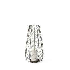 Promo 😍 Mercana Petiole I Small Gold Toned Metal Table Candle Holder 👍