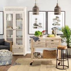 Budget 😀 Mercana Rofi Blue Denim And Cream Cotton Stitched Square Pouf 🤩 -Mercana Shop Mercana Rofi Pouf 2