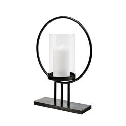 Wholesale 😍 Mercana Saturn I Small Black Metal Table Candle Holder - 12.0L X 5.0W X 16.1H 🤩