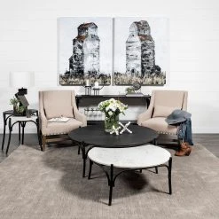 Wholesale 😍 Mercana Saturn I Small Black Metal Table Candle Holder - 12.0L X 5.0W X 16.1H 🤩 -Mercana Shop Mercana Saturn I Small Black Metal Table Candle Holder 3