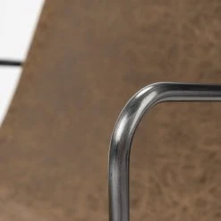 Brand new 🎁 Mercana Sawyer II Brown Faux-Leather Seat W/Black Iron Frame Dining Chair - 23"W X 25"D X 33"H 😀 -Mercana Shop Mercana Sawyer II Dining Chair 6