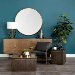 Top 10 ⭐ Mercana Serkis Gold Metal Mirrored Base Round Tray 🛒 -Mercana Shop Mercana Serkis Gold Metal Mirrored Base Round Tray 4