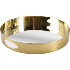 Top 10 โญ Mercana Serkis Gold Metal Mirrored Base Round Tray ๐
