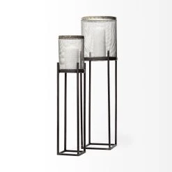 Deals ✔️ Mercana Steen Set Of Two Black Meshed Metal Candle Holder Lanterns 👍 10 Deals ✔️ Mercana Steen Set Of Two Black Meshed Metal Candle Holder Lanterns 👍 -Mercana Shop Mercana Steen Set of Two Black Meshed Metal Candle Holder Lanterns 2