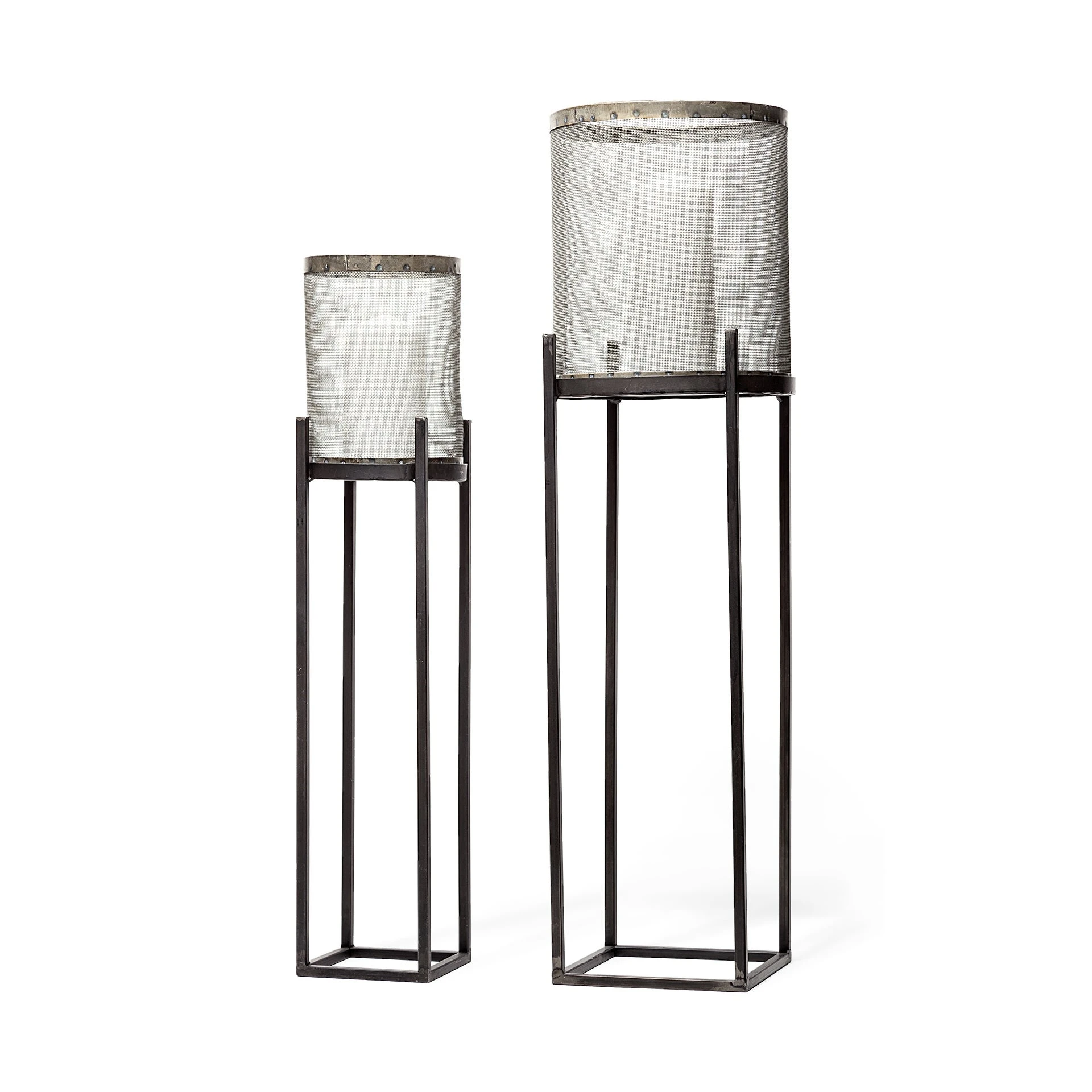 Deals ✔️ Mercana Steen Set Of Two Black Meshed Metal Candle Holder Lanterns 👍 1 Deals ✔️ Mercana Steen Set Of Two Black Meshed Metal Candle Holder Lanterns 👍