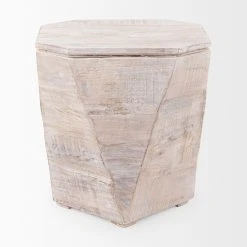 Cheap 👍 Mercana Stowe II 23L X 21W X 20H Octagonal Light Brown Solid Wood Side/End Table - 21.0L X 21.0W X 20.0H 🥰 -Mercana Shop Mercana Stowe II 23L x 21W x 20H Octagonal Light Brown Solid Wood Side End Table 5