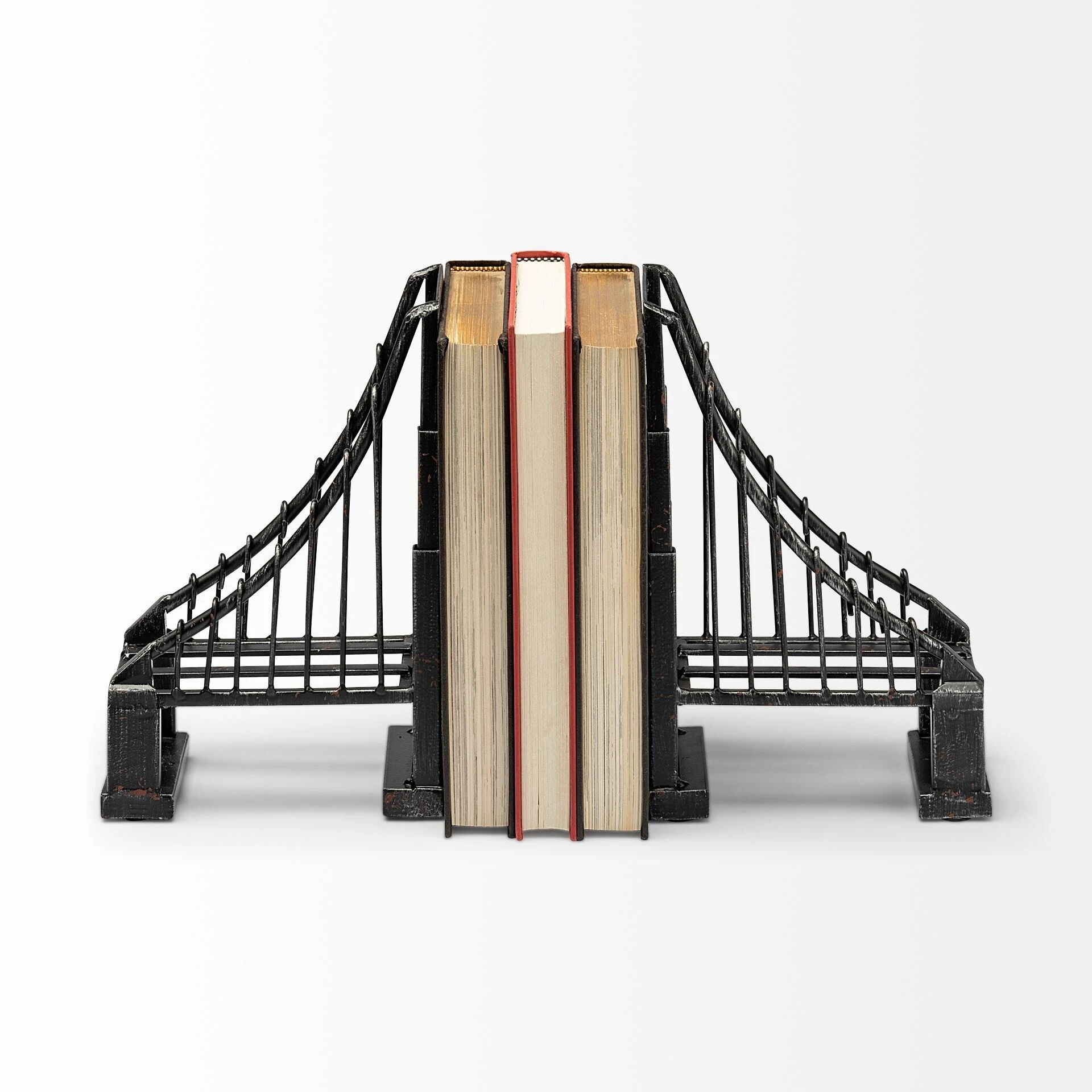 Coupon 👏 Mercana Suspension Wrought Iron Suspension Bridge Bookend - 19.0L X 3.9W X 10.0H 🎉 2 Coupon 👏 Mercana Suspension Wrought Iron Suspension Bridge Bookend - 19.0L X 3.9W X 10.0H 🎉 - Image 2