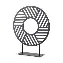 New 🥰 Mercana Micra 11.0L X 3.0W X 13.4H Matte Black Metal Decorative Object On A Stand ✨