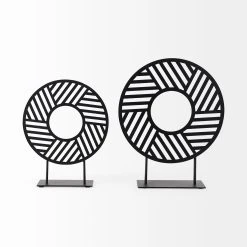 New 🥰 Mercana Micra 11.0L X 3.0W X 13.4H Matte Black Metal Decorative Object On A Stand ✨ -Mercana Shop Micra 11.0L x 3.0W x 13.4H Matte Black Metal Decorative Object on a Stand 3