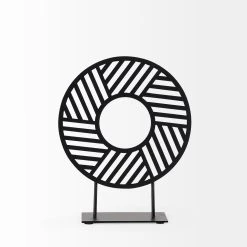 New 🥰 Mercana Micra 11.0L X 3.0W X 13.4H Matte Black Metal Decorative Object On A Stand ✨ -Mercana Shop Micra 11.0L x 3.0W x 13.4H Matte Black Metal Decorative Object on a Stand 9