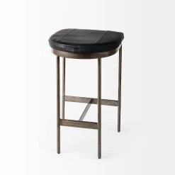 Best reviews of 😉 Mercana Millie 16.5L X 18.0W X 26.0H Black Leather Seat W/ Nickel Metal Frame Counter Stool 🔔 -Mercana Shop Millie 16.5L x 18.0W x 26.0H Black Leather Seat W Nickel Metal Frame Counter Stool 4
