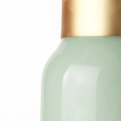 Wholesale ⭐ Mercana Minty 5.7L X 5.7W X 16.8H Green Glass Vase W/Matte Gold Metal Neck Cuff 🥰 -Mercana Shop Minty 5.7L x 5.7W x 16.8H Green Glass Vase W Matte Gold Metal Neck Cuff 5