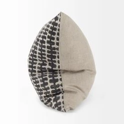 Buy 🧨 Mercana Miriam 13L X 21W Beige And Black Fabric Ikat Patterned Decorative Pillow Cover ✨ -Mercana Shop Miriam 13L x 21W Beige and Black Fabric Ikat Patterned Decorative Pillow Cover 12