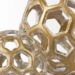 Discount 👍 Mercana Moyer I (Small) 3L X 3W Gold Metal Hollow Decorative Orb 👏 -Mercana Shop Moyer I 28Small29 3L x 3W Gold Metal Hollow Decorative Orb 4