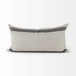 Cheap ✔️ Mercana Nancy Beige With Black Stripe Detail Decorative Pillow Cover ⭐ -Mercana Shop Nancy 14 x 26 Beige With Black Stripe Detail Decorative Pillow Cover 3