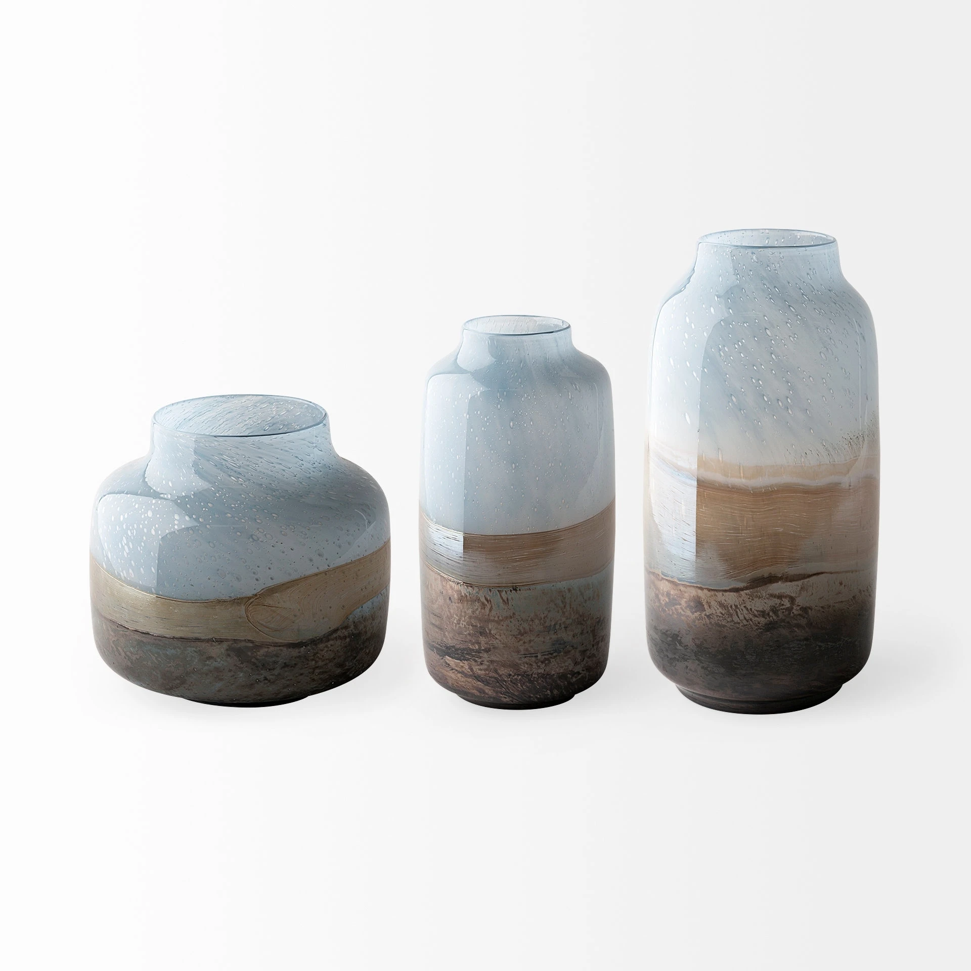 Best Sale ๐ Mercana Nasser III Large Blue/Gold/Chrome Urn Style Glass Vase - 8"W X 8"D 15"H ๐ฏ 2 Best Sale ๐ Mercana Nasser III Large Blue/Gold/Chrome Urn Style Glass Vase - 8"W X 8"D 15"H ๐ฏ - Image 2