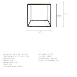 Best reviews of 🎁 Mercana Nathan II 18" X 20" Square Top White Marble And Black Metal End/Side Table ⌛ -Mercana Shop Nathan II 1822 x 2022 Square Top White Marble and Black Metal End Side Table 14