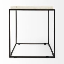 Best reviews of 🎁 Mercana Nathan II 18" X 20" Square Top White Marble And Black Metal End/Side Table ⌛ -Mercana Shop Nathan II 1822 x 2022 Square Top White Marble and Black Metal End Side Table 2