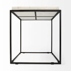 Best reviews of 🎁 Mercana Nathan II 18" X 20" Square Top White Marble And Black Metal End/Side Table ⌛ -Mercana Shop Nathan II 1822 x 2022 Square Top White Marble and Black Metal End Side Table 4