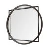 Deals 😉 Mercana Norbert 46" Round-Square Black Wood/Metal Frame Mirror - 46.0L X 2.5W X 46.0H 🔔