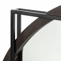 Deals 😉 Mercana Norbert 46" Round-Square Black Wood/Metal Frame Mirror - 46.0L X 2.5W X 46.0H 🔔 -Mercana Shop Norbert 4622 Round Square Black Wood Metal Frame Mirror 4
