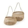 Best deal 🧨 Mercana Nova 15.0L X 15.0W X 9.4H (Set Of 2) Light Brown Seagrass Woven Round Basket W/ Long Handle 😉