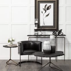 Best deal 💯 Mercana Omega II Medium Black Metal Stacked Ring Table Candle Holder - 4.8"W X 4.8"D X 17.3"H ⌛ -Mercana Shop Omega II Medium Black Metal Stacked Ring Table Candle Holder