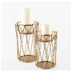 Deals 🔥 Mercana Othello I Tall Antiqued Brass Metal Table Candle Holder ❤️ -Mercana Shop Othello I Tall Antiqued Brass Metal Table Candle Holder 2