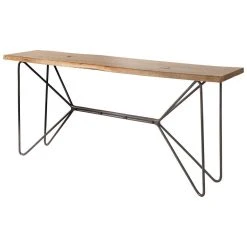 Hot Sale 😍 Mercana Papillion I 66L X 16W Natural Solid Wood And Iron Console Table ⌛ -Mercana Shop Papillion I 66L x 16W Natural Solid Wood and Iron Console Table 11