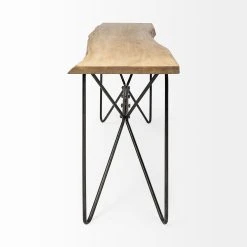 Hot Sale 😍 Mercana Papillion I 66L X 16W Natural Solid Wood And Iron Console Table ⌛ -Mercana Shop Papillion I 66L x 16W Natural Solid Wood and Iron Console Table 3