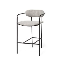 New 🧨 Mercana Parker Brown Faux Leather Or Gray Fabric Seat W/ Metal Frame, Counter Or Bar Height Stool 🔔 -Mercana Shop Parker Brown Faux Leather Seat Gold Metal Bar Stool 11