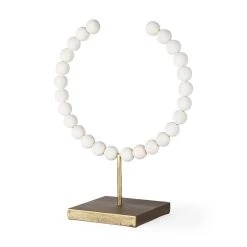 Best reviews of 🔥 Mercana Pontchartrain I Small White Beaded Broken Sphere Decorative Object W/ Gold Base ✨ -Mercana Shop Pontchartrain I 28Small29 9L x 5W White Beaded Broken Sphere Decorative Object W Gold Base 10
