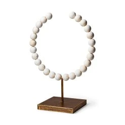 Best reviews of 🔥 Mercana Pontchartrain I Small White Beaded Broken Sphere Decorative Object W/ Gold Base ✨ -Mercana Shop Pontchartrain I 28Small29 9L x 5W White Beaded Broken Sphere Decorative Object W Gold Base 6