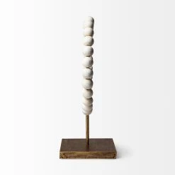 Best reviews of 🔥 Mercana Pontchartrain I Small White Beaded Broken Sphere Decorative Object W/ Gold Base ✨ -Mercana Shop Pontchartrain I 28Small29 9L x 5W White Beaded Broken Sphere Decorative Object W Gold Base 8