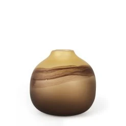 Deals 😍 Mercana Pyla Large Yellow/Brown Glass Sand Dune Inspired Vase ✔️ -Mercana Shop Pyla Large Yellow Brown Glass Sand Dune Inspired Vase 6