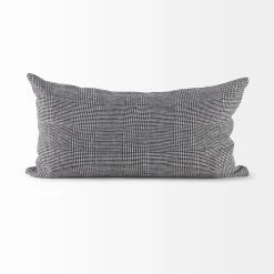 Mercana-shop -Mercana Shop Ramone 14 x 26 White and Black Fabric Decorative Pillow Cover 1