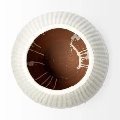 Flash Sale 🎉 Mercana Reyan Large 28.5" Pearl White Ceramic Striped Vase 😍 -Mercana Shop Reyan Large 28.522 Pearl White Ceramic Striped Vase 3